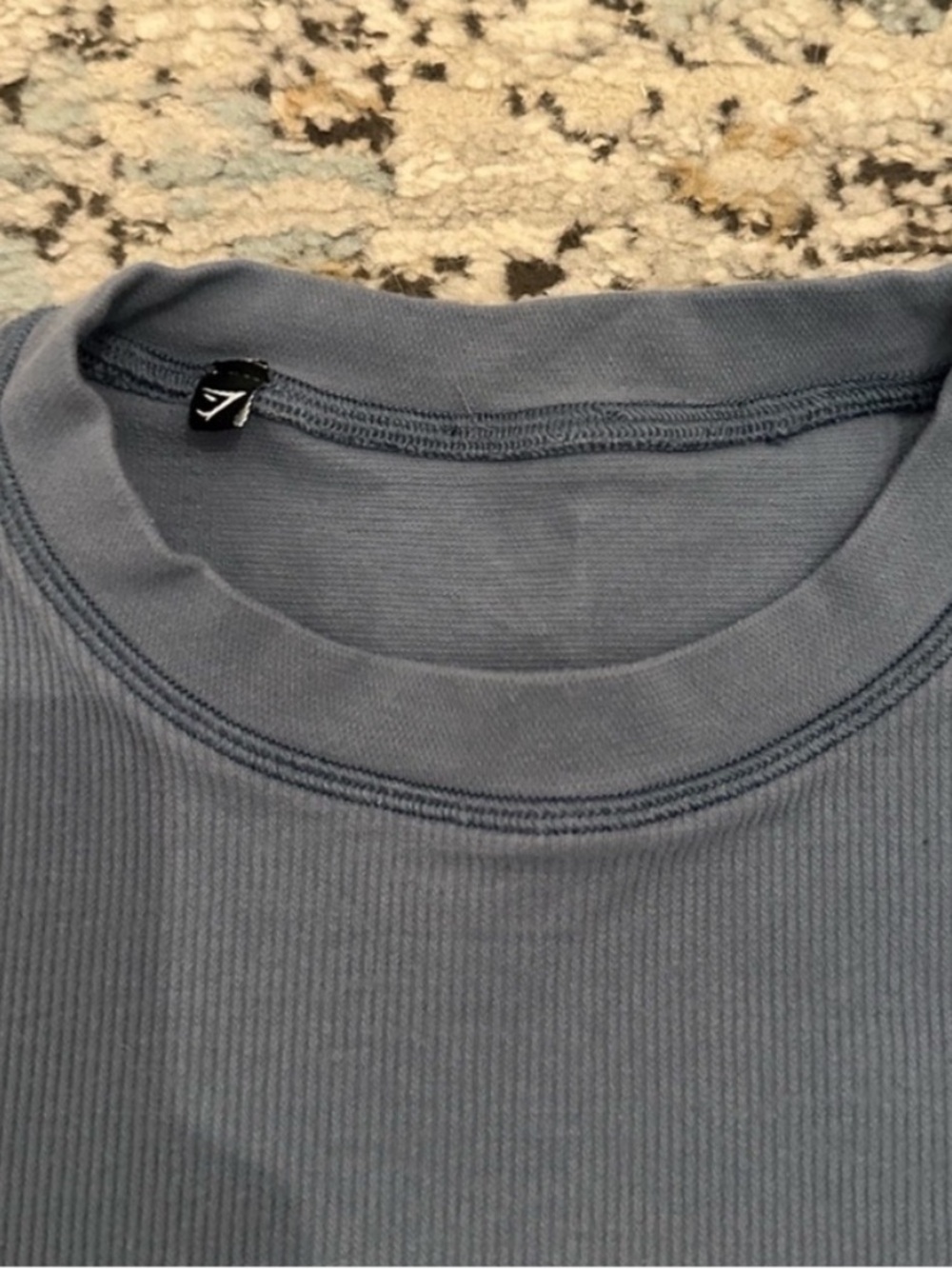 Gymshark Blue Ribbed Tee | XS - Picture 2 of 3